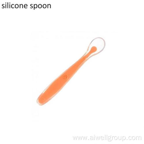 Baby Food Training Silicone Feeding Spoon